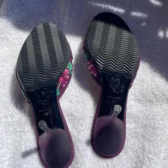 DIOR PURPLE KOI LOCK & KEYS HEELS - Picture 10 of 16